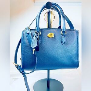 Coach Brooke Blue Leather Handbag